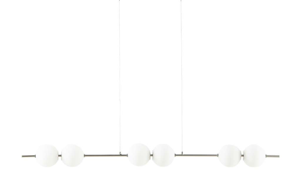 Meisterleuchten LED-Pendelleuchte, 6-flammig, chrom, Glaskugeln ¦ silber Lampen & Leuchten > Innenleuchten > Pendelleuchten - Höffner