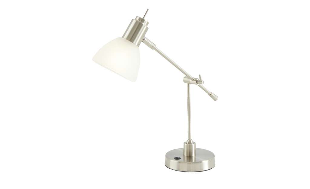 KHG Schreibtischleuchte, 1-flammig, Nickel-matt ¦ silber Lampen & Leuchten > Innenleuchten > Tischlampen - Höffner