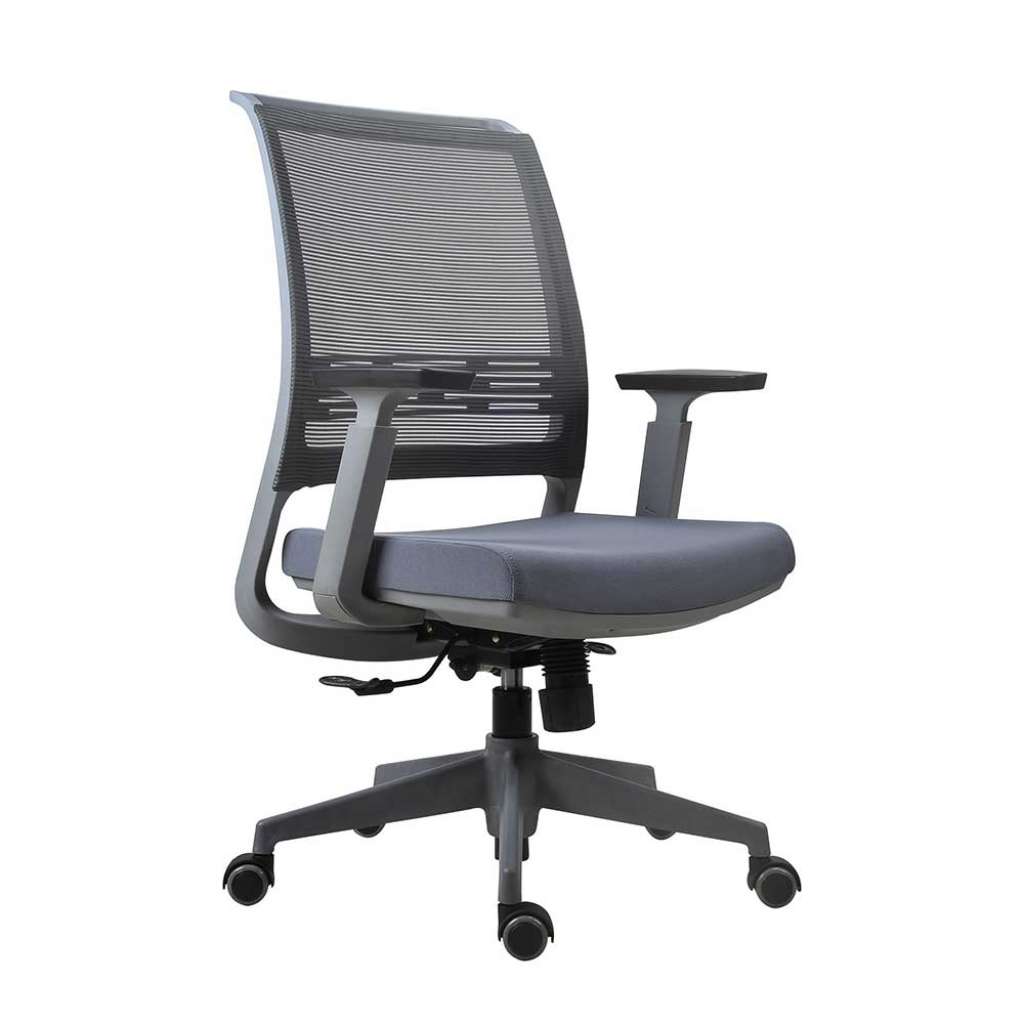Ergonomischer Bürostuhl in Grau verstellbaren Armlehnen