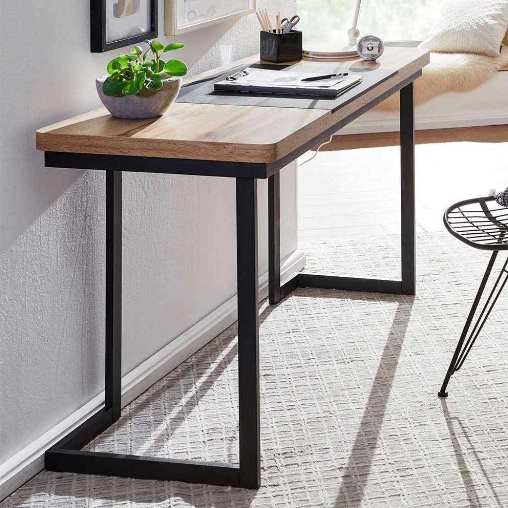 Home Office Schreibtisch in modernem Design Tischplatte in Trapezform