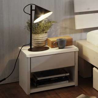 Nachtkonsole für Futonbett Holz White Wash