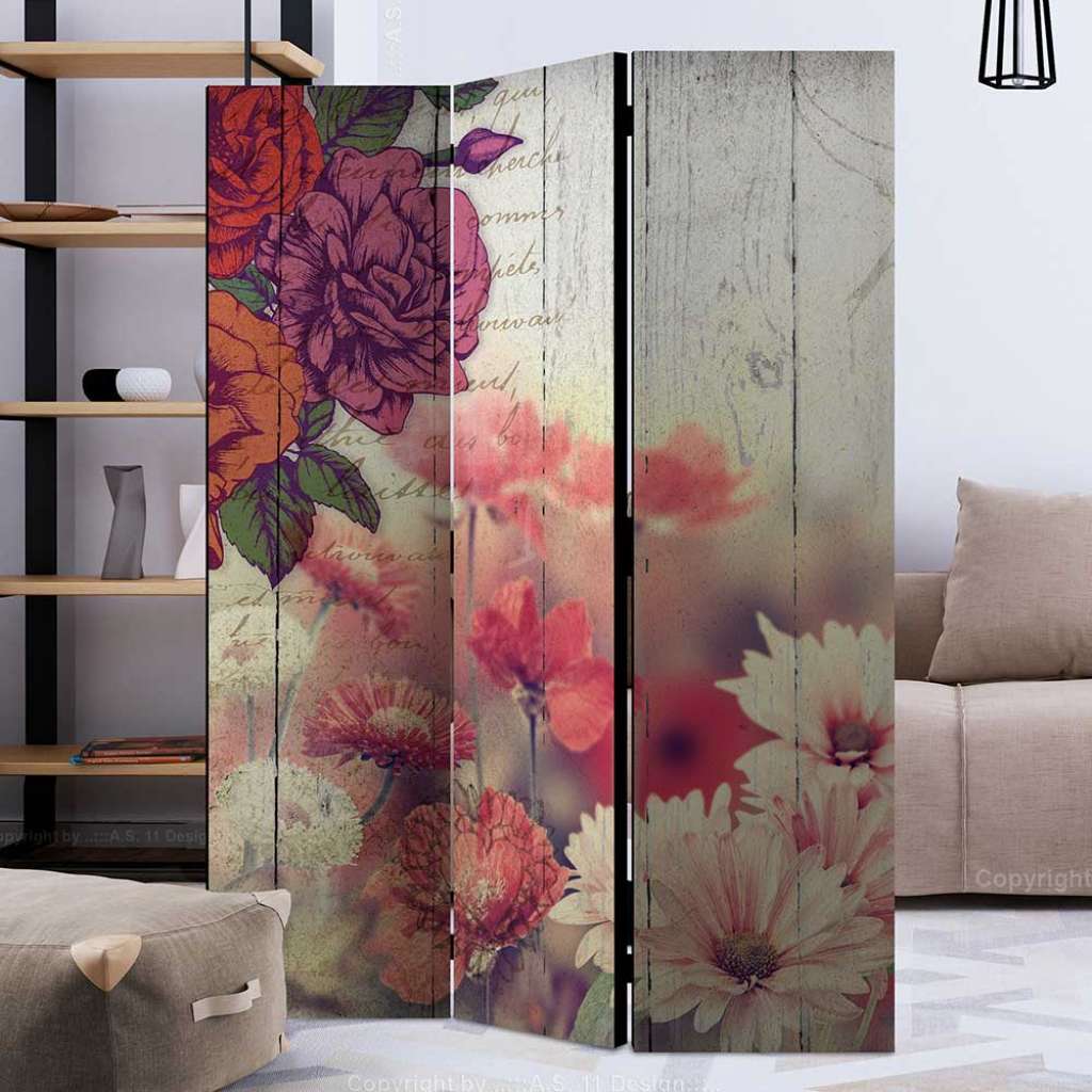 Umkleide Sichtschutz in Bunt XL Blumen Motiv