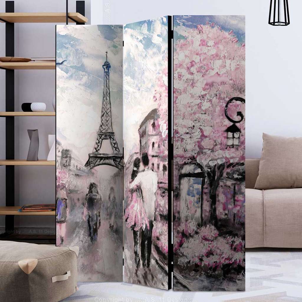 Leinwand Umkleide in Pastell Bunt PARIS im Frühling Motiv