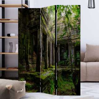 Paravent Raumteiler aus Leinwand und Fichte Motiv Lost Places