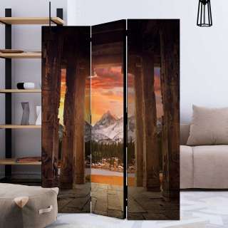 3D Paravent in Bunt Berglandschaft Motiv