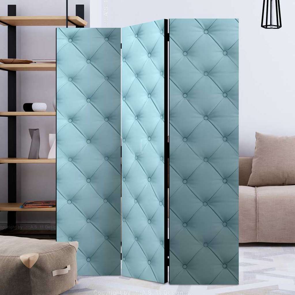 Spanische Wand in Hellblau Leinwand Füllung
