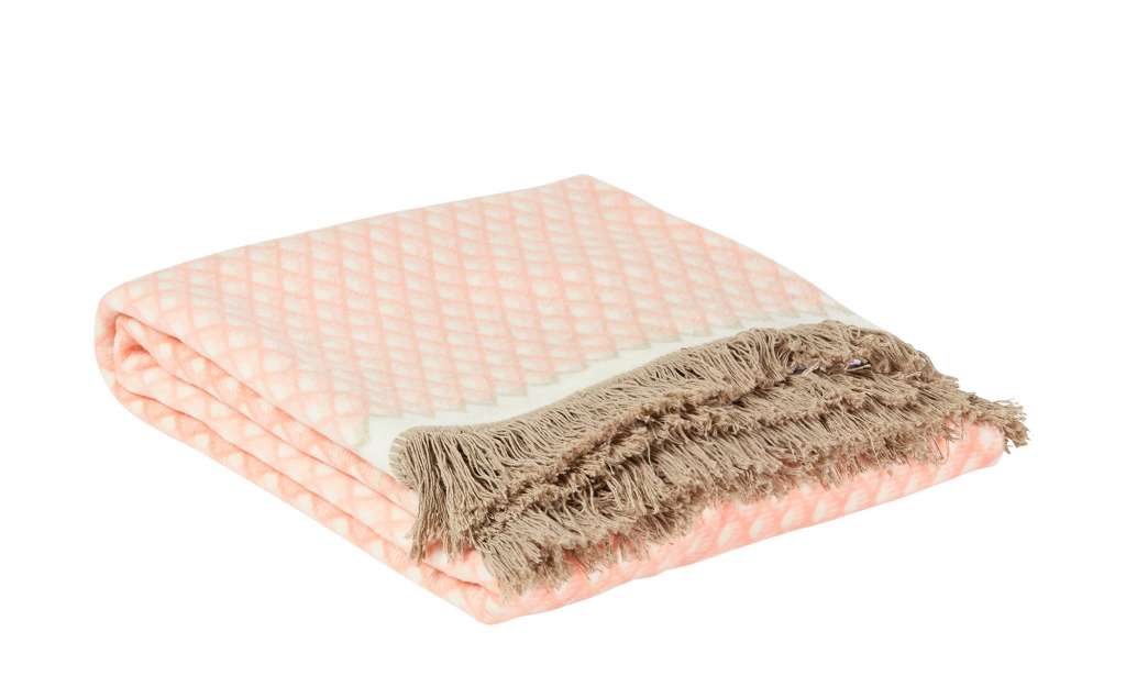 Biederlack Wohndecke    Grafik ¦ orange ¦ 50% Baumwolle, 43% Polyacryl, 7% Polyester Heimtextilien > Kuscheldecken - Höffner