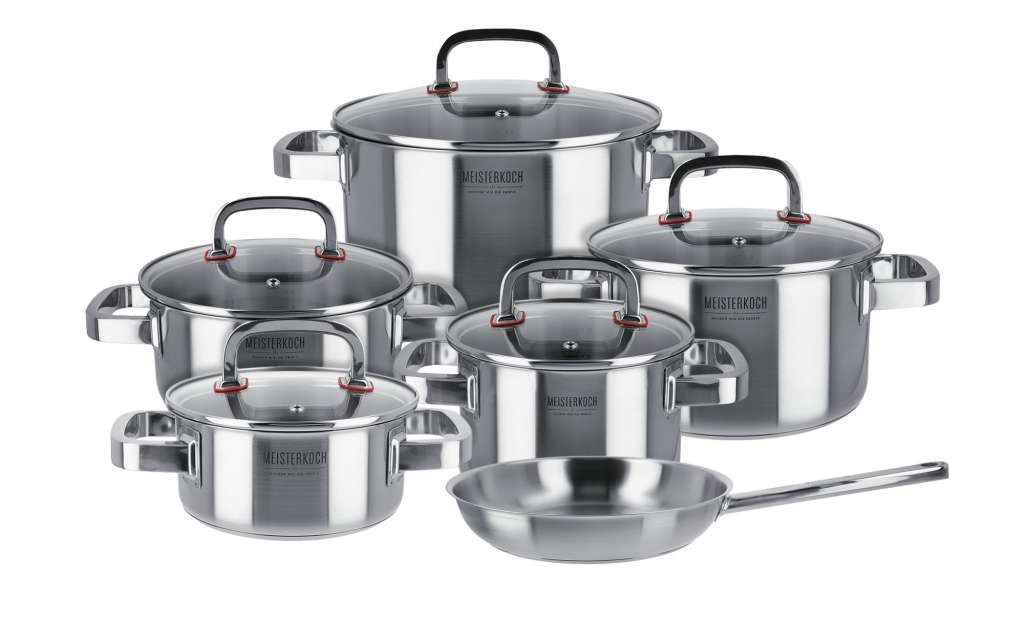 Meisterkoch Topfset, 6-teilig  Focus ¦ Edelstahl Töpfe & Pfannen & Zubehör > Topf und Pfannen-Sets - Höffner