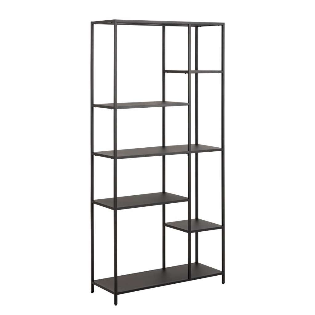 home24 Norrwood Regal Cascavel III Stahl Schwarz 80x165x30 cm (BxHxT)