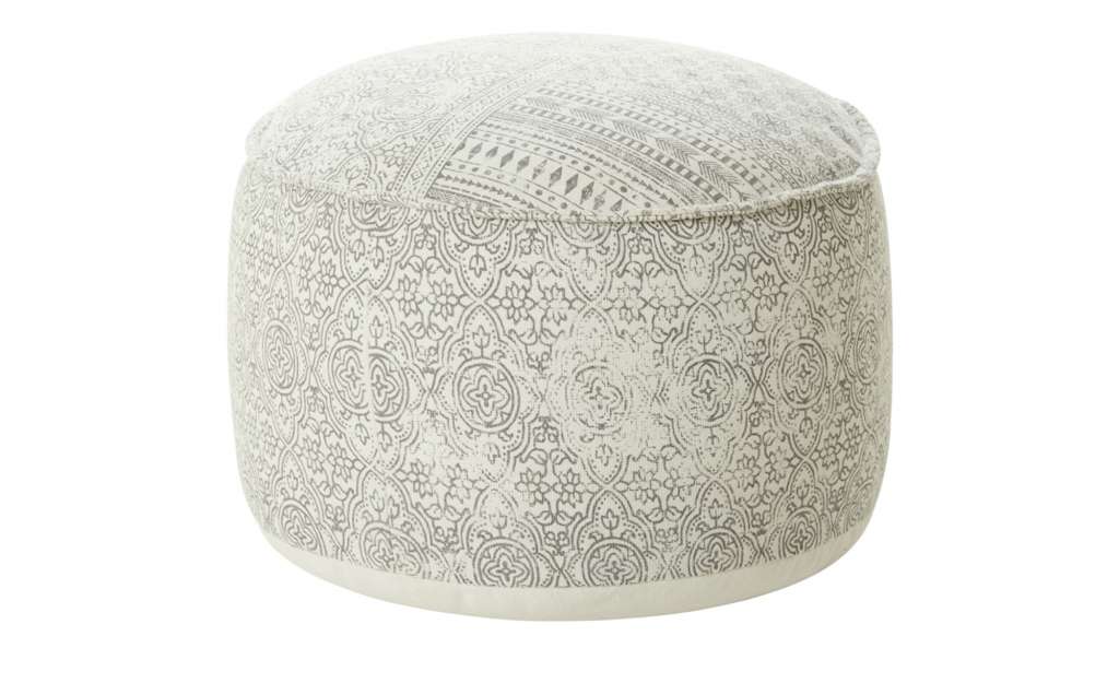 HOME STORY Pouf  Ornamente ¦ grau ¦ 100% Polyesterfüllung Ø: 60 Heimtextilien > Kissen > Bodenkissen - Höffner