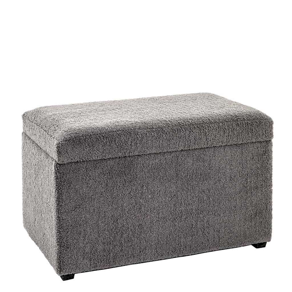Polster Truhe in Grau 65 cm breit