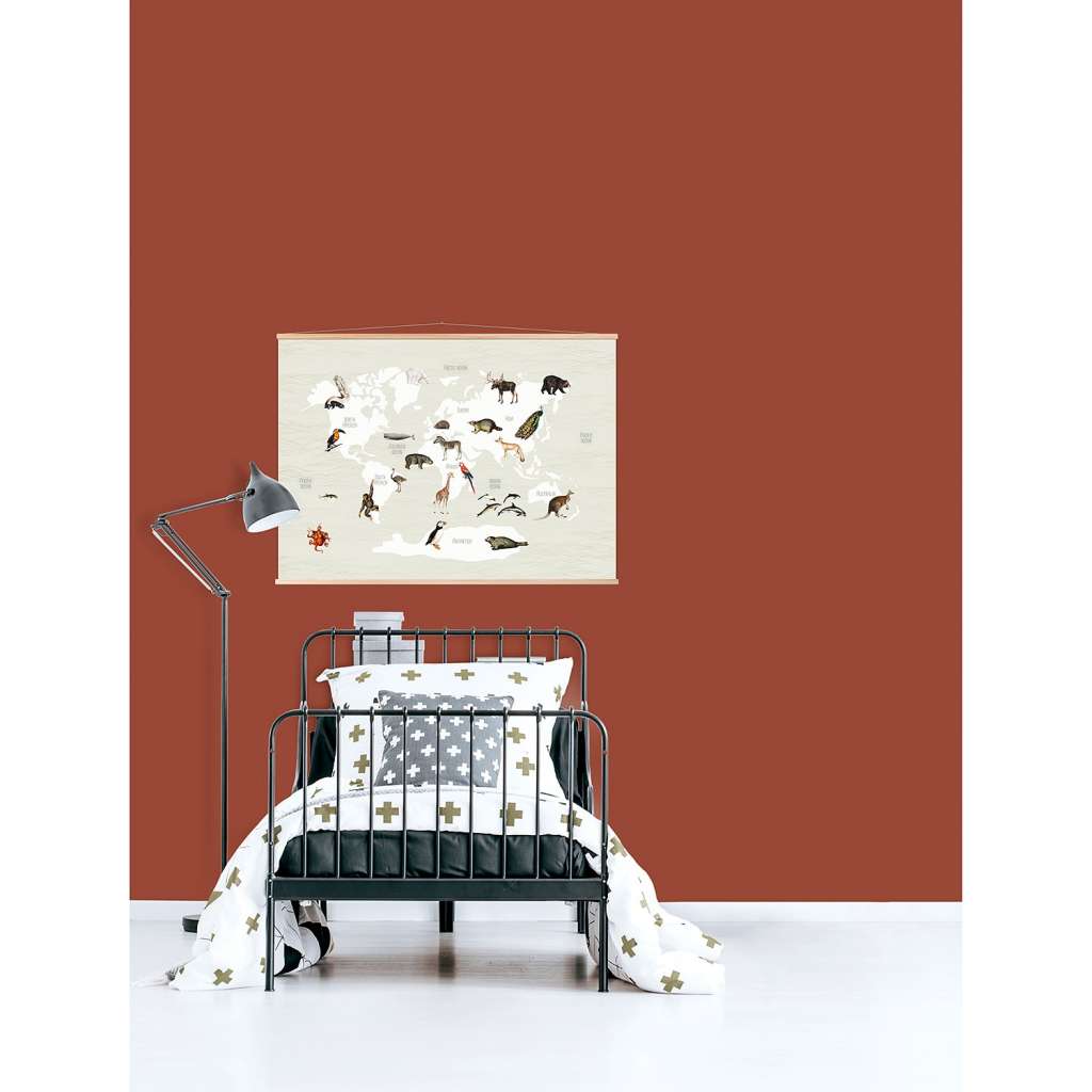 home24 Poster World Map Animals