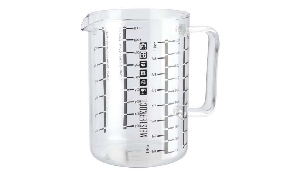 Messbecher 1L  Optimus ¦ transparent/klar ¦ Borosilikatglas Ø: 10.6 Küchenzubehör & Helfer > Küchenhelfer - Höffner
