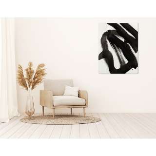 home24 Bild Abstract black ink brush stroke