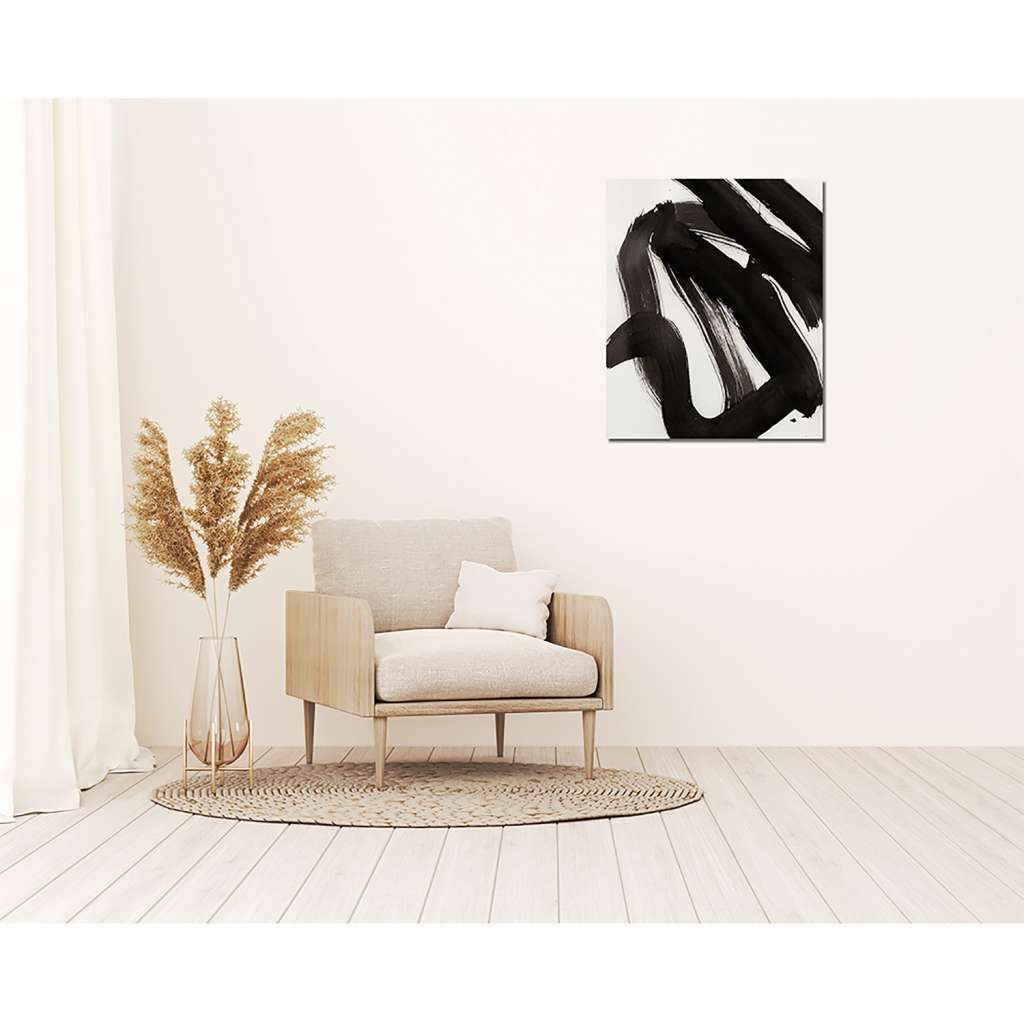 home24 Bild Abstract black ink brush stroke