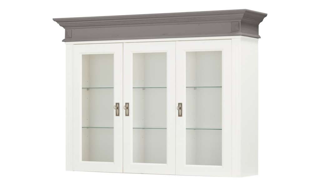 maison bleue Vitrinenaufsatz  Fabia ¦ grau Kommoden & Sideboards > Vitrinen - Höffner