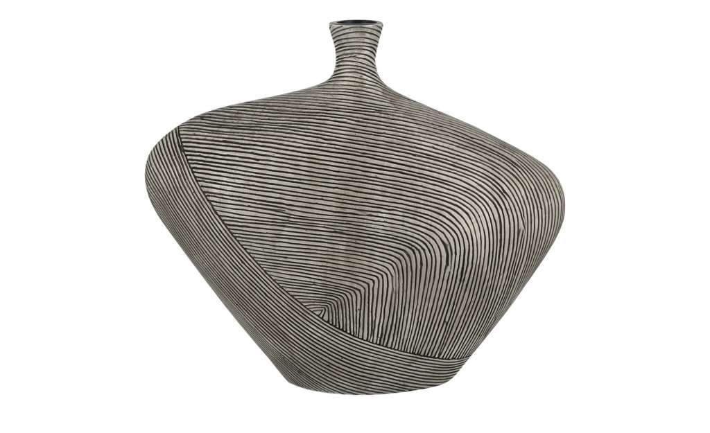 Deko Vase ¦ grau ¦ Polyresin (Kunstharz) Dekoration > Vasen - Höffner