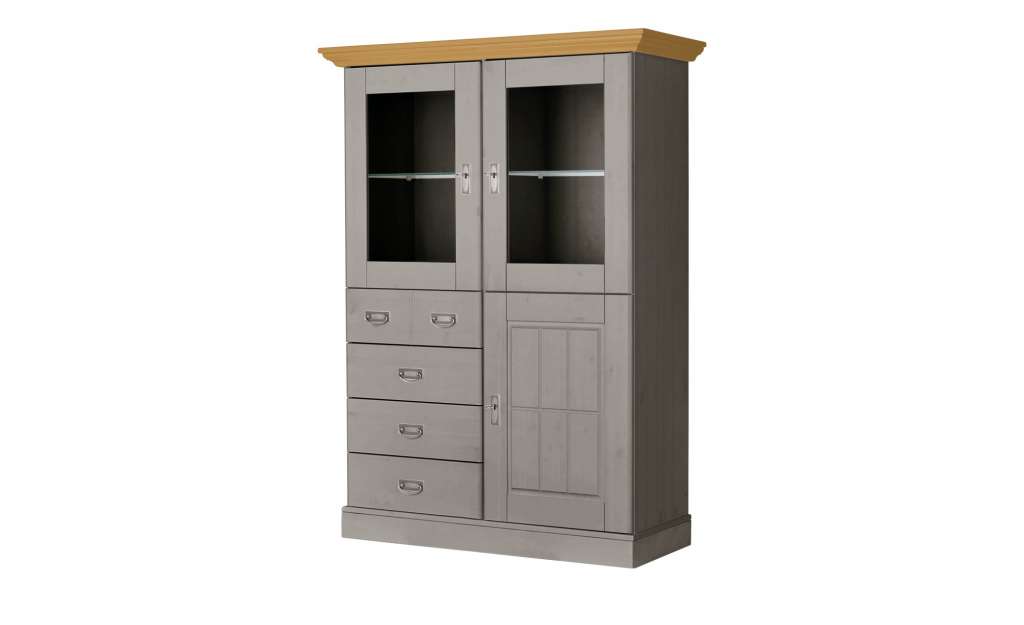 maison bleue Highboard  Florian ¦ grau Kommoden & Sideboards > Highboards - Höffner