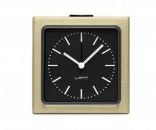 LEFF amsterdam - Block Wecker Index - schwarz/messing - indoor