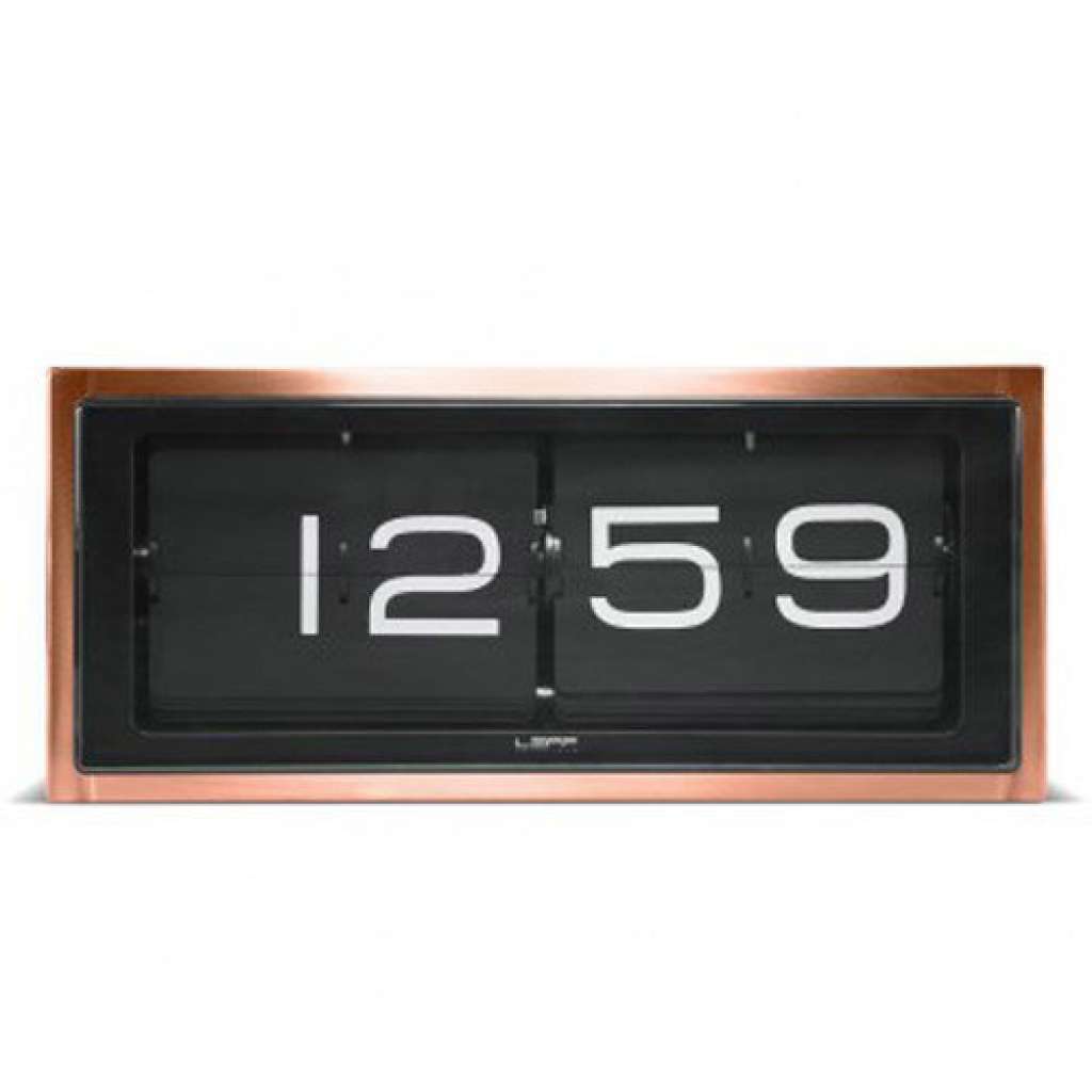 LEFF amsterdam - Brick Tisch/Wanduhr - Kupfer/schwarz - indoor