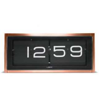 LEFF amsterdam - Brick Tisch/Wanduhr - Kupfer/schwarz - indoor