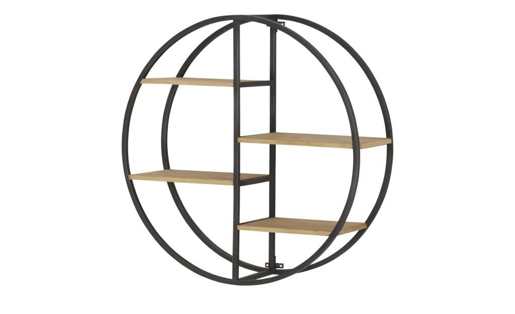Gray & Jones Wandregal rund  Black Coast One ¦ holzfarben Ø: 100 Regale > Bücherregale - Höffner