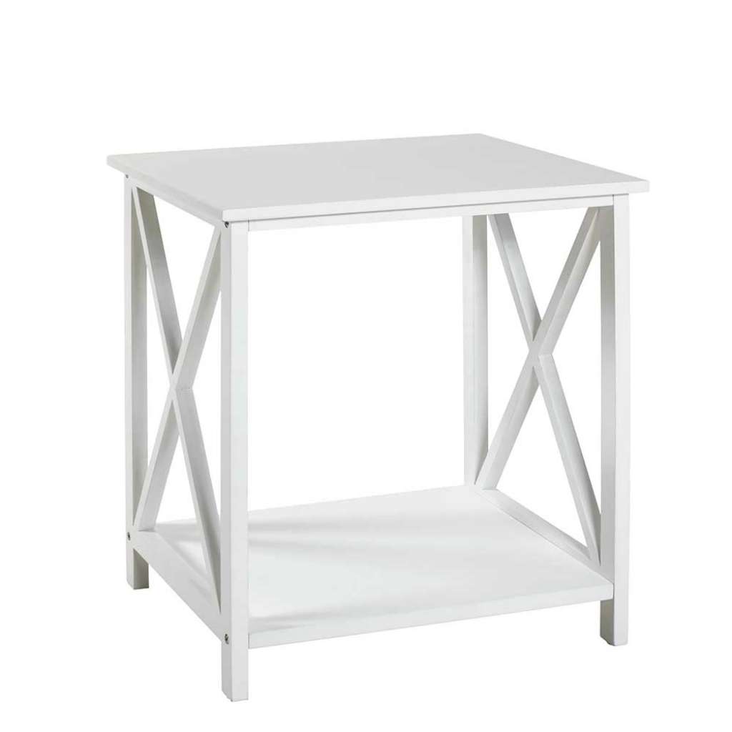Beistelltisch in Weiß lackiert Landhausstil