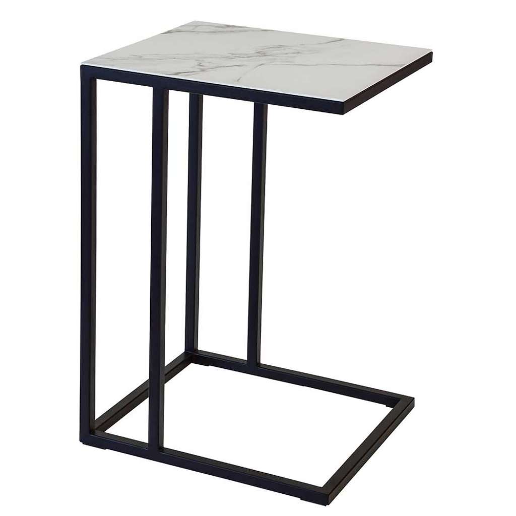 Moderner Anstelltisch mit Keramik Platte und Eisen C Fußgestell