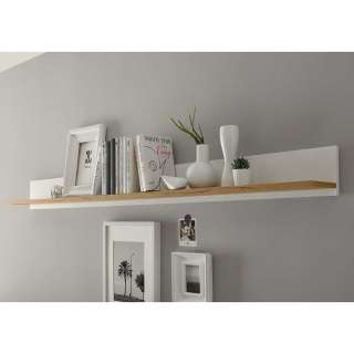 Modernes Wandboard in Weiß und Wildeiche Optik 170 cm breit