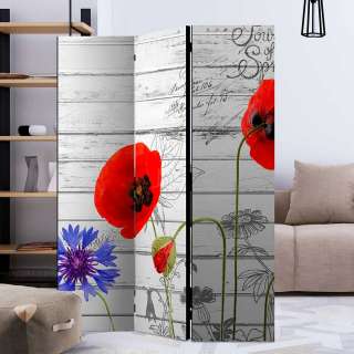 Spanische Trennwand mit Blumen Motiv Bunt