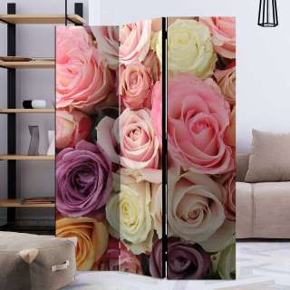 Trennwand in Bunt Rosen Motiv