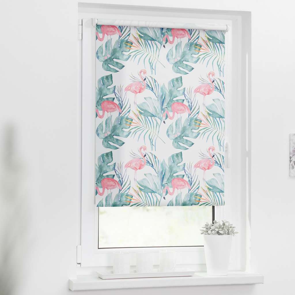 home24 Klemmfix Rollo Flamingo