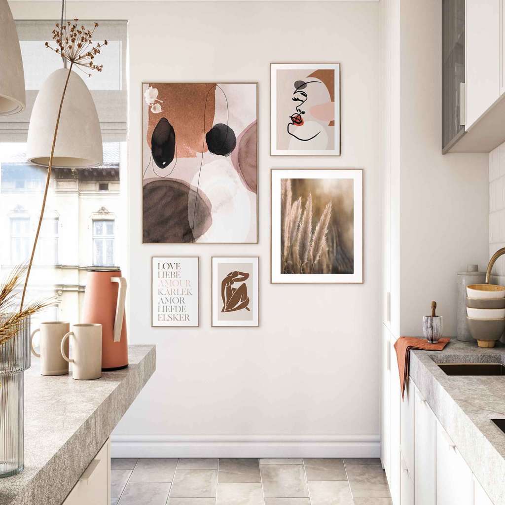 home24 Wandbilder Set Love (5-tlg.)