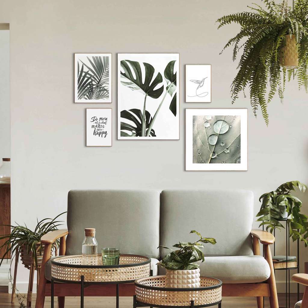 home24 Wandbilder Set Naturlinien (5-tlg.)