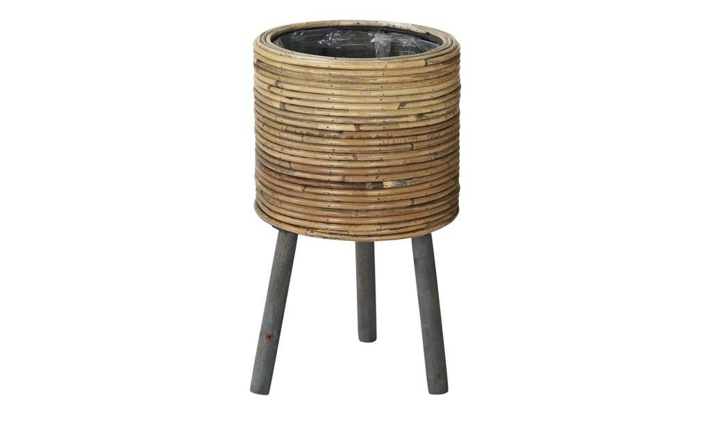 Pflanzständer ¦ braun ¦ Kunststoff, Rattan, Holz Ø: 29 Dekoration > Dekoartikel - Höffner
