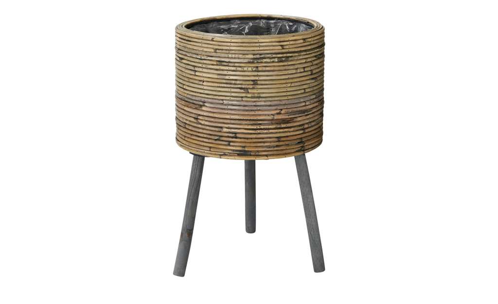 Pflanzständer ¦ braun ¦ Kunststoff, Rattan, Holz Ø: 36 Dekoration > Dekoartikel - Höffner
