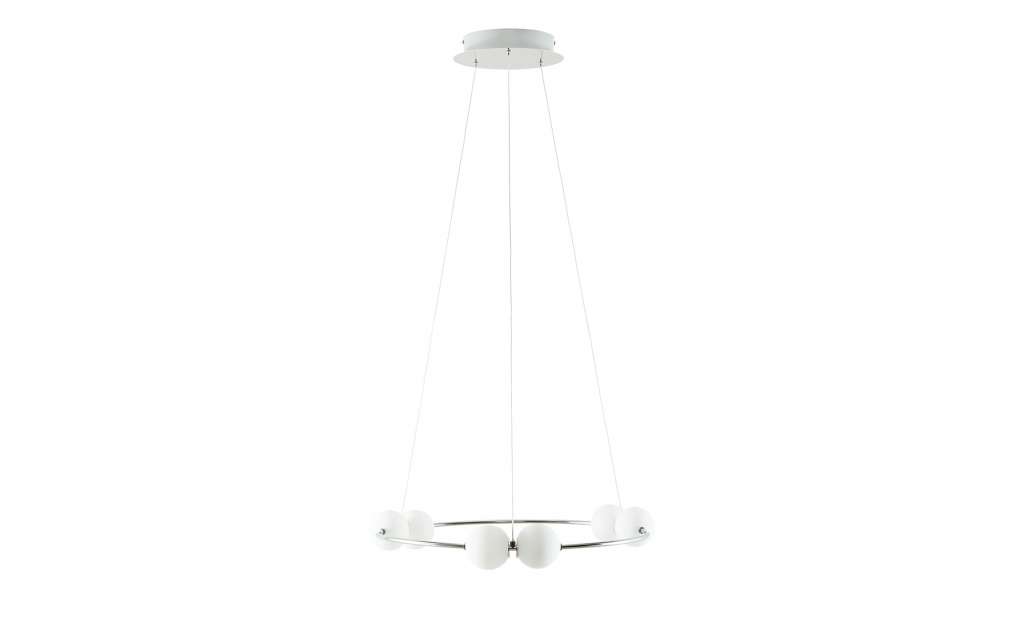 Meisterleuchten LED-Pendelleuchte, 6-flammig, chrom / weiß ¦ silber Ø: 60 Lampen & Leuchten > Innenleuchten > Pendelleuchten - Höffner