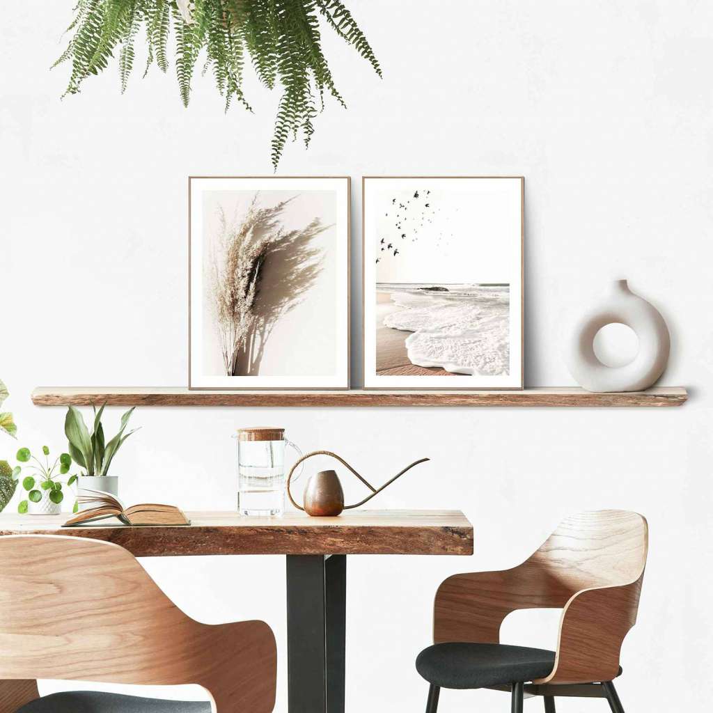 home24 Wandbilder Set Strand Pampas (2-tlg.)