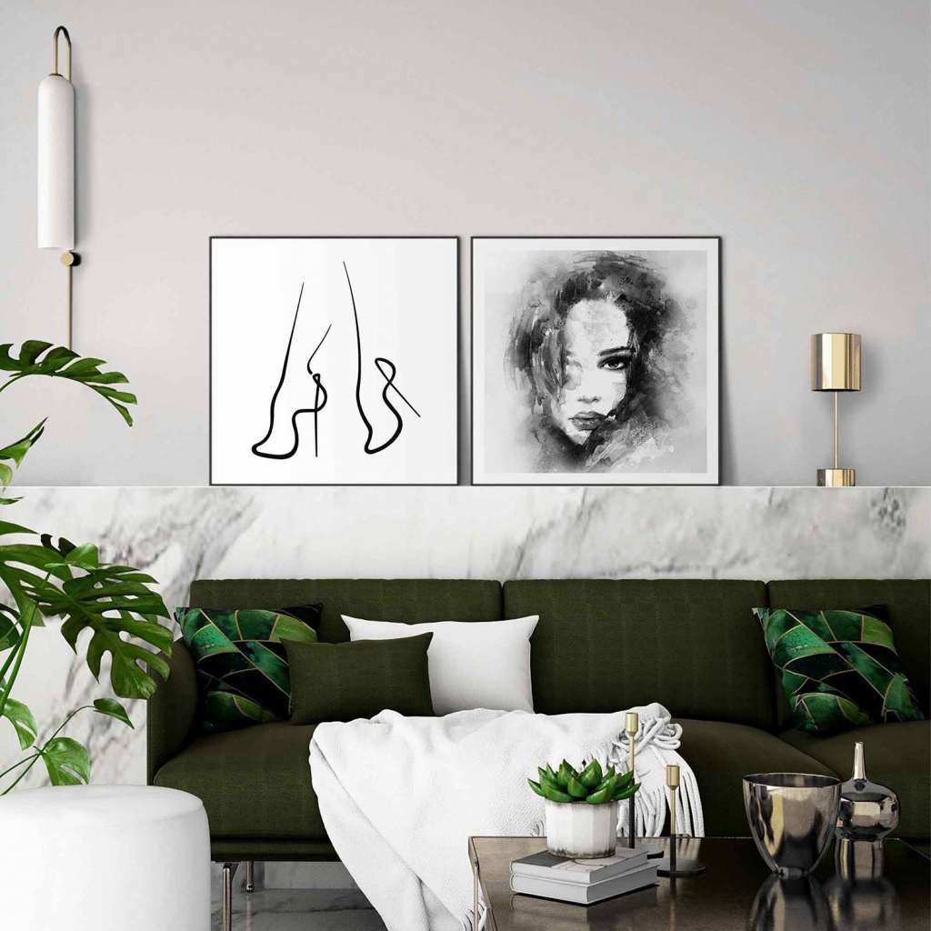 home24 Wandbilder Set Illustration (2-tlg.)