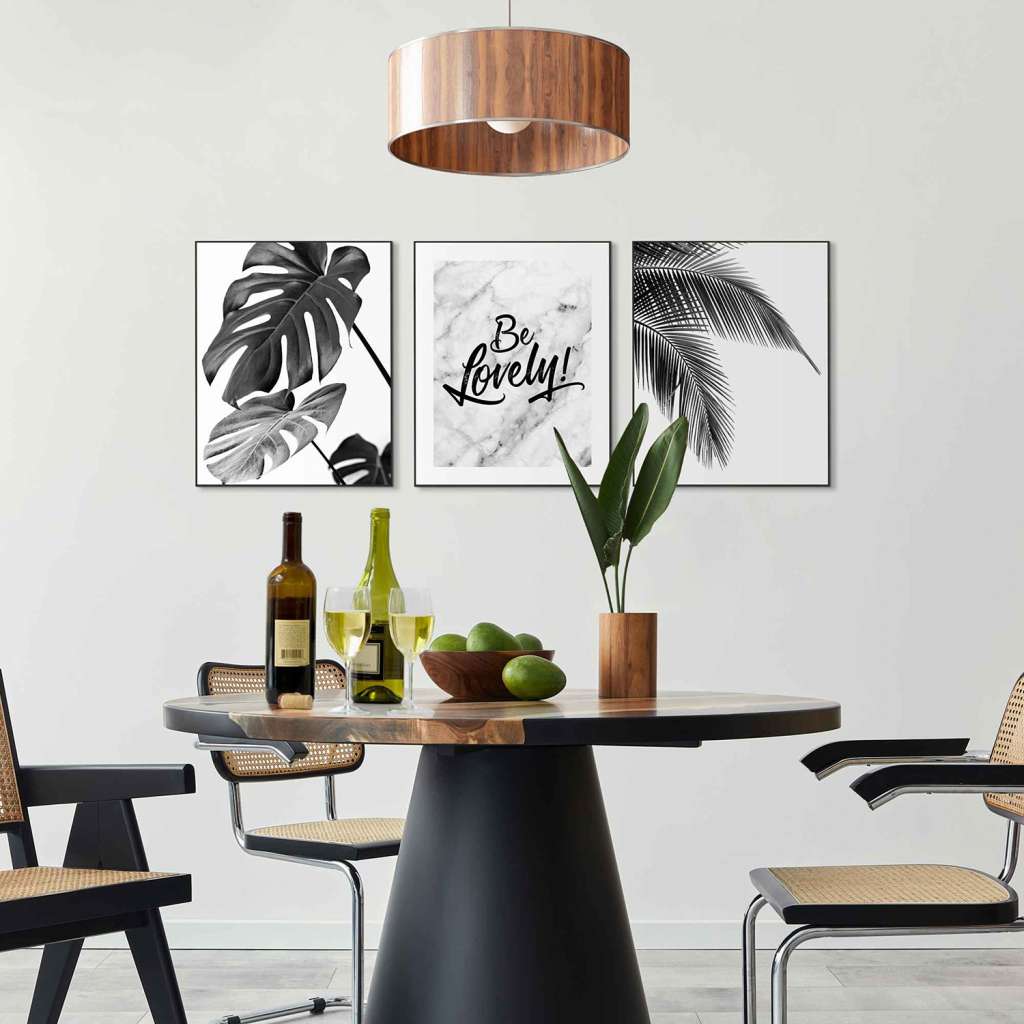home24 Wandbilder Set Natur Botanisch (3-tlg.)