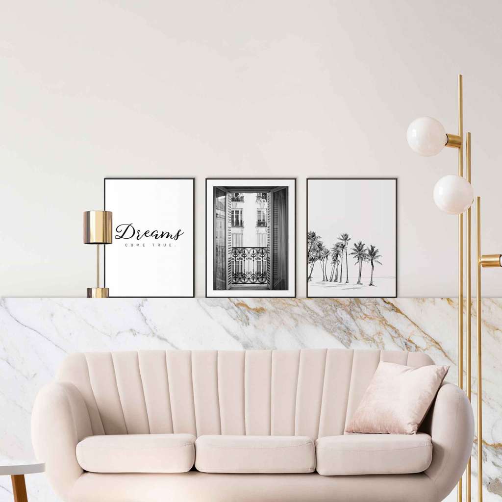 home24 Wandbilder Set Dreams come True (3-tlg.)