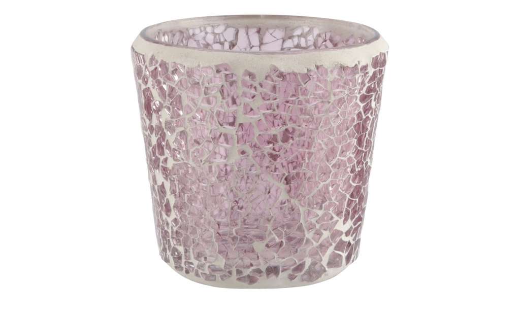 Teelichtglas  Mosaik ¦ rosa/pink ¦ Zement, Glas  Ø: 7.5 Dekoration > Kerzen & Lichter > Kerzenständer - Höffner