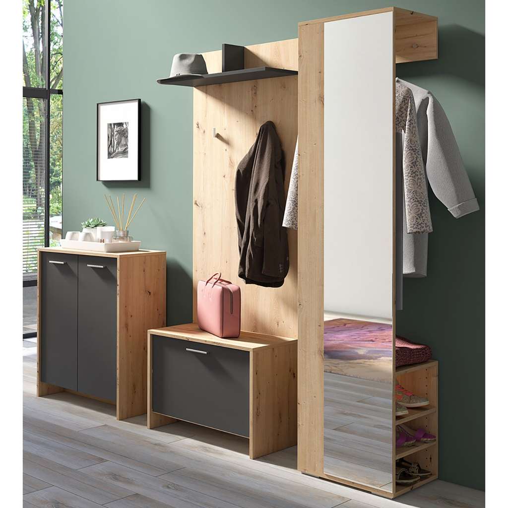 home24 Garderobenset Edgeworth II (4-teilig)
