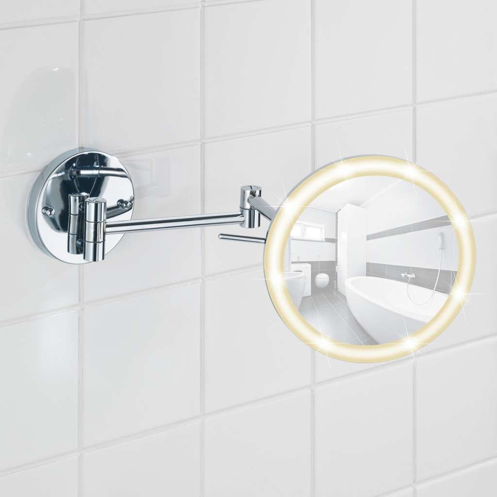 home24 Power-Loc LED-Wandspiegel Aura