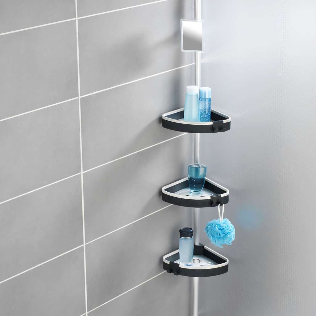 home24 Teleskop Dusch-Regal Wave