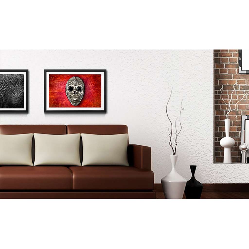 home24 Bild Skull On Red