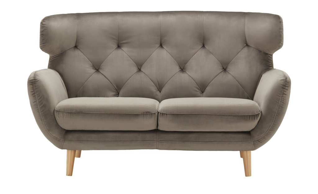 uno Samtsofa  Bella ¦ beige Polstermöbel > Sofas > 2-Sitzer - Höffner