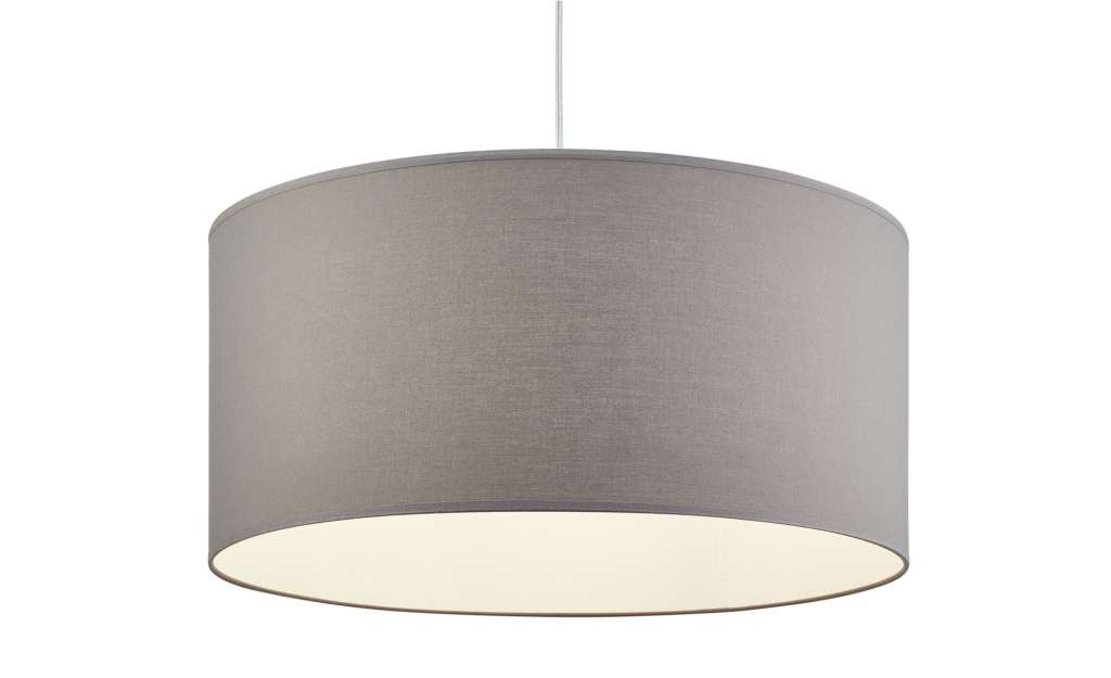 Pendelleuchte, 1-flammig, Stoffschirm ¦ grau Ø: 50 Lampen & Leuchten > Innenleuchten > Pendelleuchten - Höffner