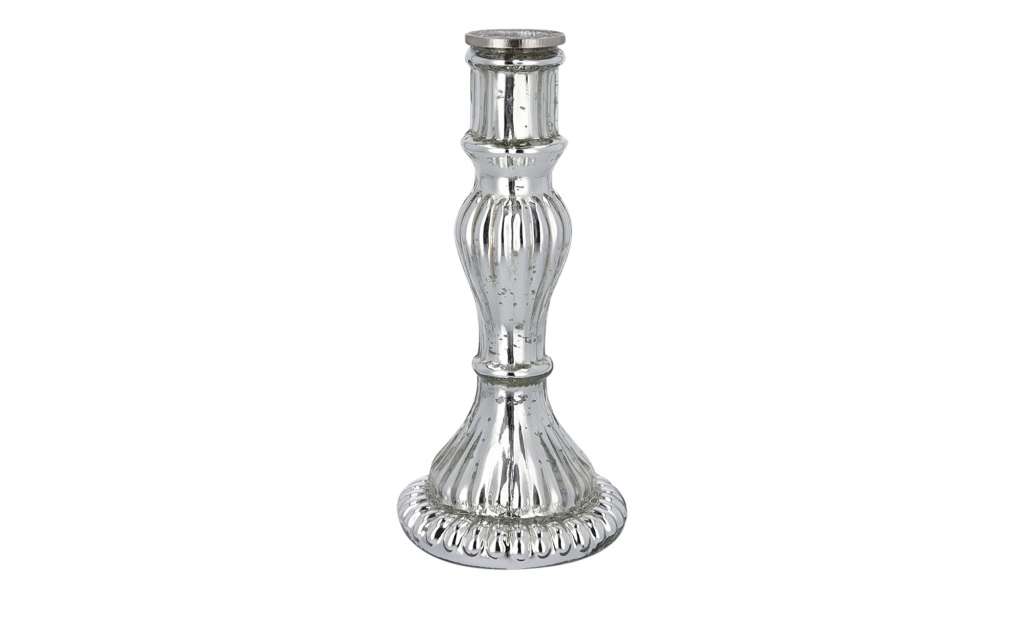 Kerzenhalter ¦ silber ¦ Glas  Ø: 9 Dekoration > Kerzen & Lichter > Kerzenständer - Höffner