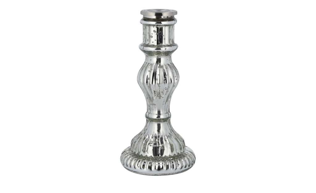 Kerzenhalter ¦ silber ¦ Glas  Ø: 8 Dekoration > Kerzen & Lichter > Kerzenständer - Höffner
